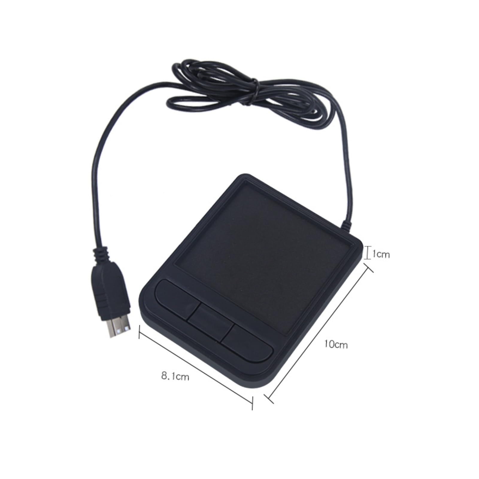 Mouse Táctil Industrial Panelable con Botones y Fijación en Panel Delgado Rectangular Cable Enrollado y Puerto USB Estándar Material