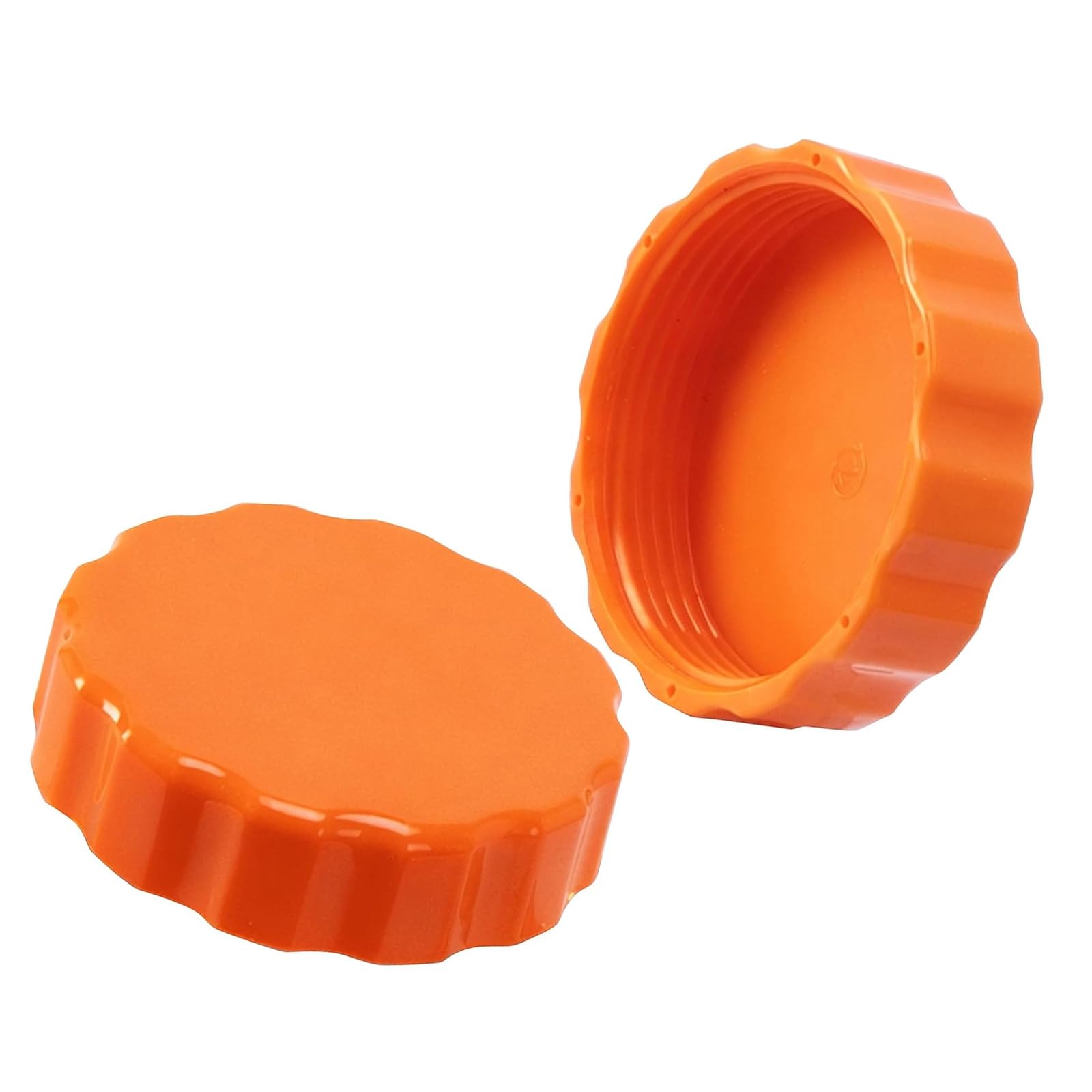 Fromceo 2Pieces High Visibilities Oranges Threaded Covers 60Mm Threaded Pool Accessory For Pumps Drain Port Maintenance Drain Cap For Fan