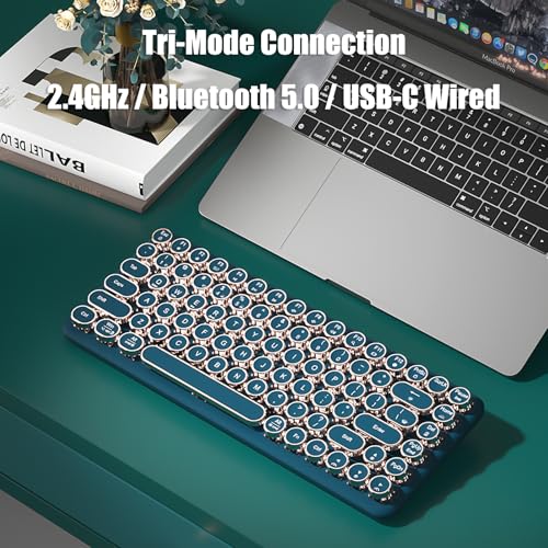 Teclado mecánico inalámbrico Bluetooth de 84 teclas con interruptores intercambiables en caliente 2