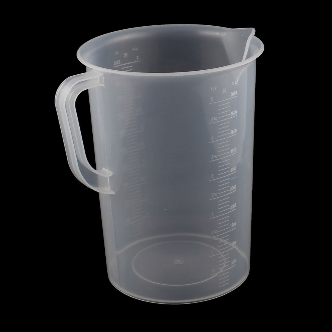 sourcingmap® 5000mL taza medidora jarra de plástico vierta el recipiente de descarga Laboratorio de cocina oratorio