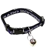 MLB Katzenhalsband, Colorado Rockies Katzenhalsband, stark und verstellbar, mit Metallglocke