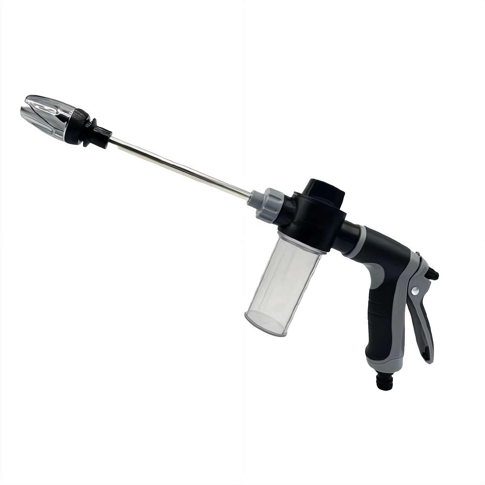 Ugello Pistola Spruzzatore Ad Alta Pressione In Metallo Per Tubo Da Giardino 3/4" - Regolabile Da Getto A Doccia - Con Blocco Risparmio Fatica - Adatto A Tutti I Tubi - 5