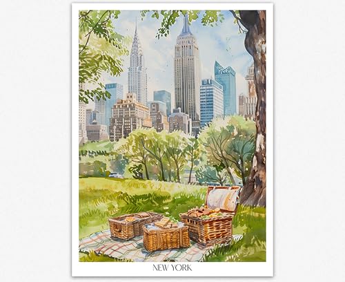 Affiche New York City poster Central Park décoration salon 61x91