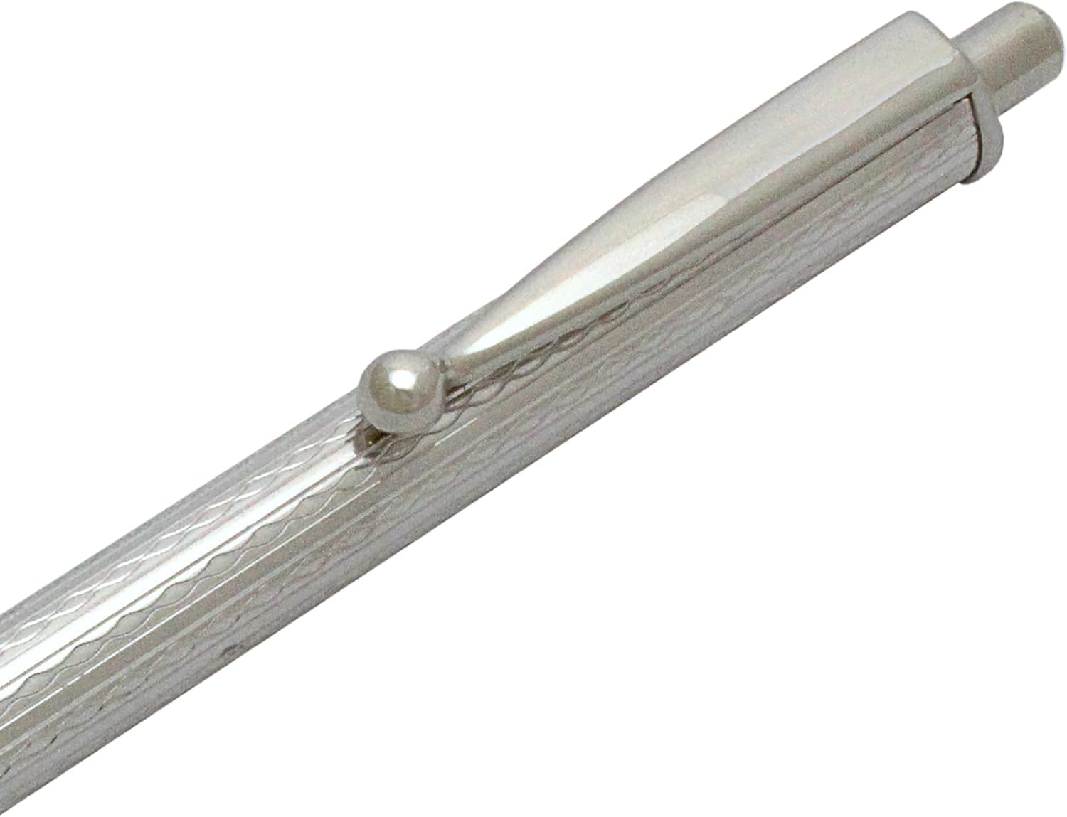 NYLOE - Bolígrafo de acción por botón - Personalizado - Plata de Ley maciza 925 con revestimiento antioxidante - Recargable - Elegancia artesanal - Regalo de graduación - Made in Italy