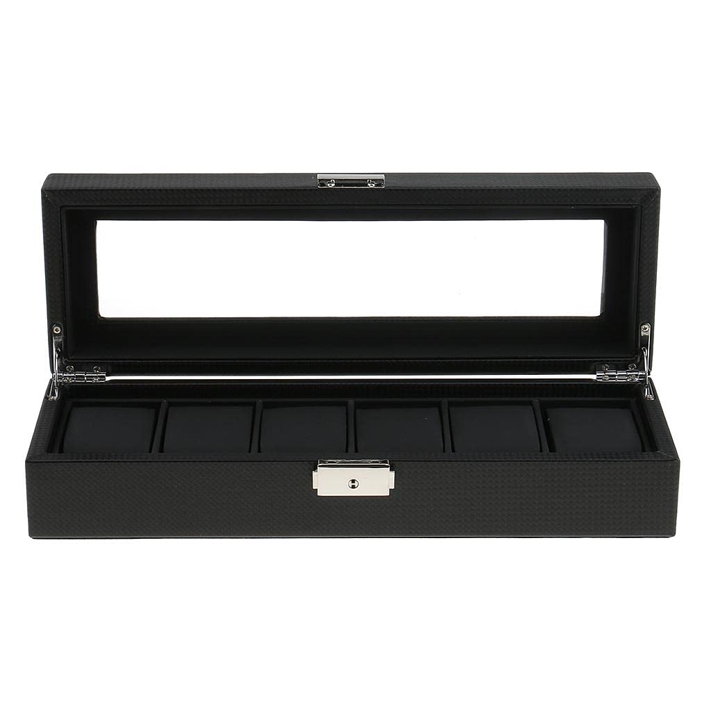 LOOM TREE® 6 Slot Watch Box Case for Men Boxes Display Glass Top Jewelry Collection Storage Boxes Organizer| Watches Parts & Accessories | Boxes Cases & Watch Winders (B09ZTRQKC1) Amazon Price History, Amazon Price Tracker