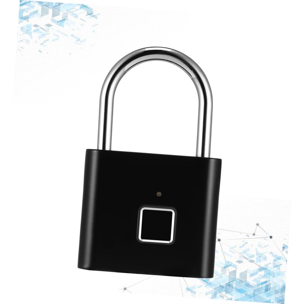 BESPORTBLE Lucchetto Elettronico per Valigia e Suitcase in Acciaio Inox Nero, Sblocco Impronta Digitale e Password, 40 Impronte, per Viaggio