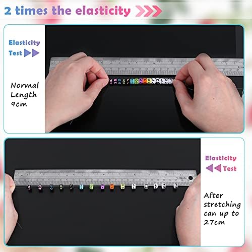 SOSMAR Elastic for Bracelet Making, Rainbow Coloured String Necklace Cord Bracelet Thread, Elastic Cord Thread Beading String for Jewellery Making, Crafting, Beads, Candy String Necklace