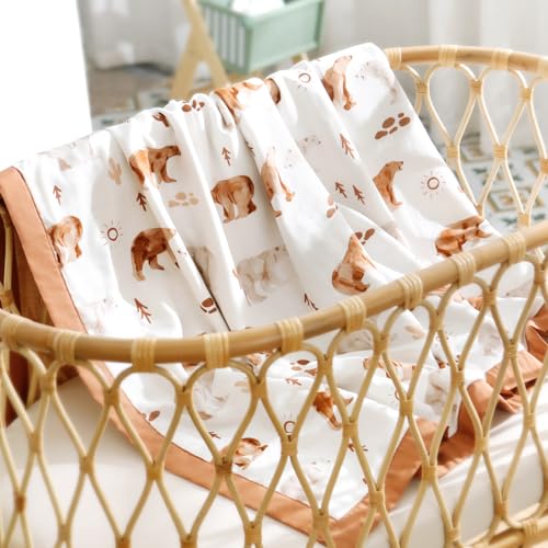 Image of GRSSDER Muslin Cotton Quilt Blanket - Silky Soft and Breathable Baby Blanket Quilt, Oversized Muslin Blankets for Newborns, Toddlers & Kids, 6 Layers Reversible Design for All Seasons, 40 inch x 50 inch