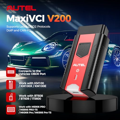 Image of Autel MaxiVCI V200 VCI200 Wireless Diagnostic Dongle, 2026 VCI 200 OBD2 Connector Adapter, Work with Scanner MK900BT MP900-BT MaxiSys MS906 PRO MS906MAX MS906 PRO-TS MK906 PRO-TS KM100 BT608 BT609