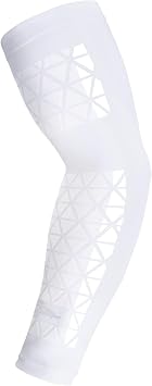 COOLOMG Football Compression Arm Sleeve with Stick Grips Forearm and Elbow Sun Protection Sleeve Kids Youth Adult