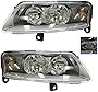 Headlights Headlamps Halogen Left & Right Pair Set for 05-08 Audi A6