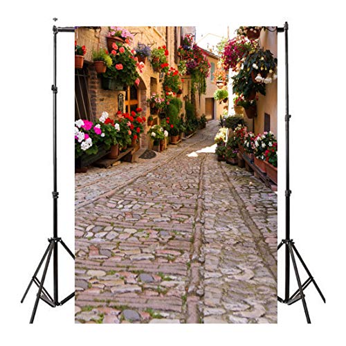 Fotohintergrund/Fotohintergrund/Hintergrund, 12,7 x 2,1 m, Grün, Stoff, European Street, 5x7 ft