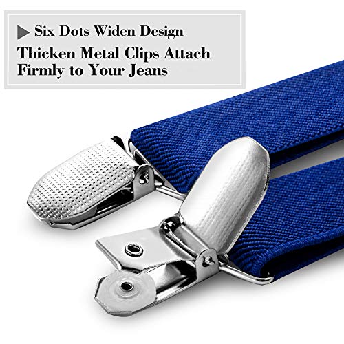 Image of habibee Suspenders and Bow Tie Set for Men, Adjustable Elastic Braces with Y-Back, Diverse Colors, Strong Clips
