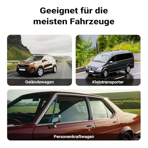 Fudajo Hundeschutzgitter für Autofenster 17,7 x 24 cm, ausziehbares Lüftungsgitter, Frischluftgitter für Haustiere, Fenstergitter schwarz, Gitter für Autos