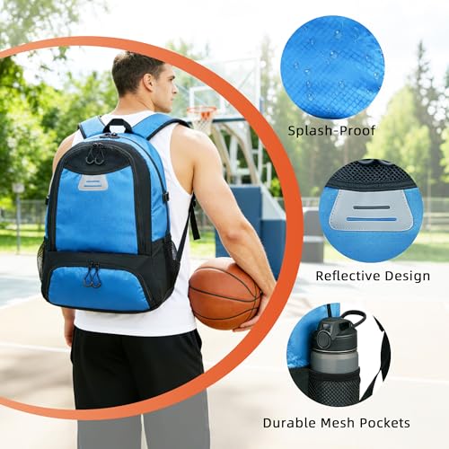 StorForge Basketball Backpack,Waterproof Large Sports Equipment Bag with Ventilation Ball Holder & Shoe Compartment, for Basketball, Soccer, Volleyball,Gym and Travel — view 6