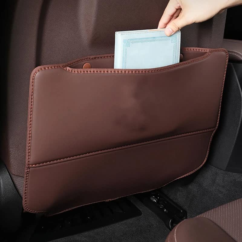 2Pcs Tappetini Proteggi Sedile Anteriore per Auto Kick Mat per Jeep Compass 2007-2017, Impermeabili Facile da Pulire Organizzatore Borsa di Sstoccaggio Accessorio da Viaggio