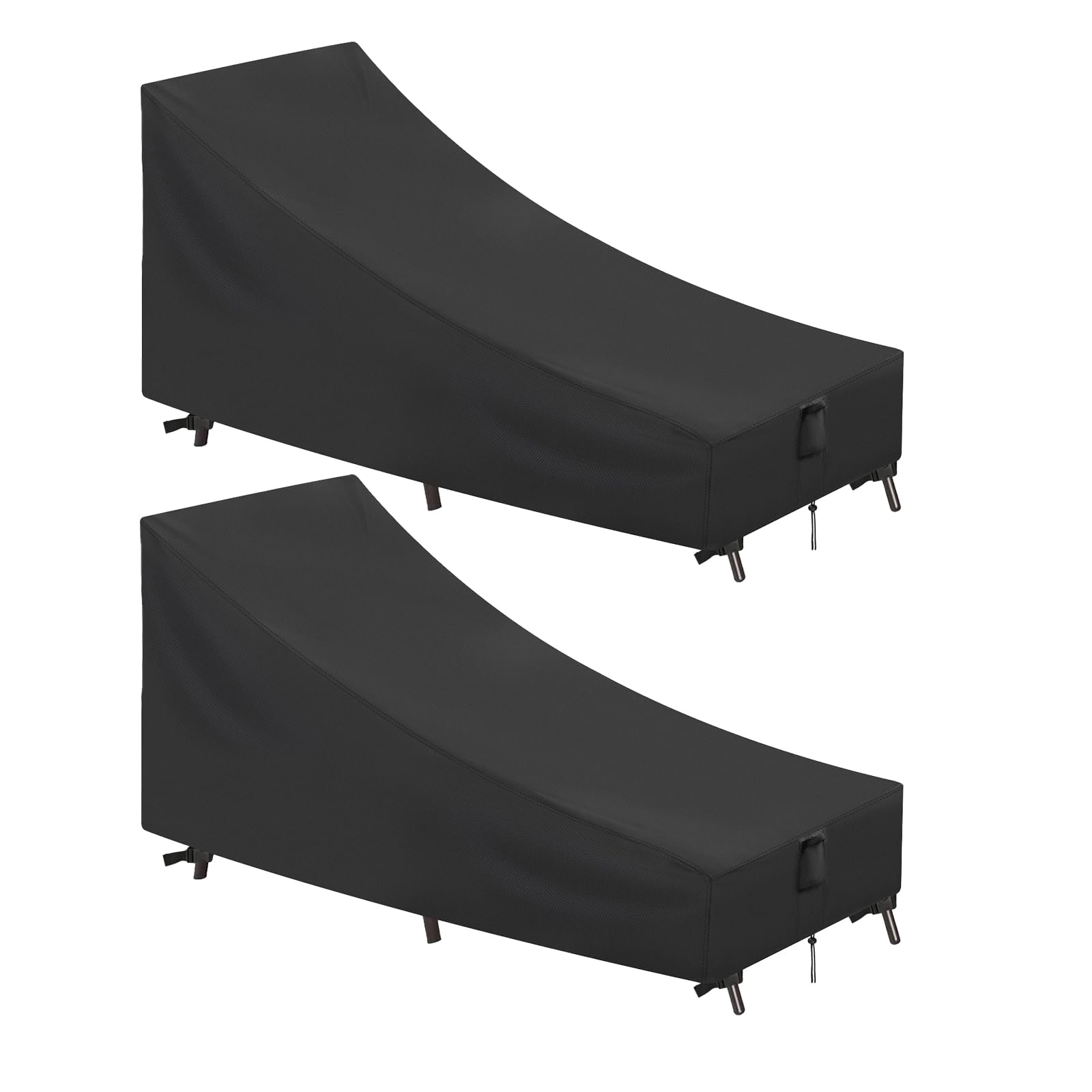 Hiticover Outdoor Patio Chaise Lounge Covers, 2 Pack Waterproof Lounge Chair Covers for Patio Furniture, Swimming Pool Lounge Chairs Cover - 80 x 28 x
