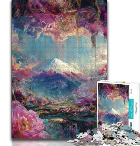 Rompecabezas para Adultos de 1000 Piezas del Monte Fuji, Japón Desafiante y difícil, con Piezas aleatorias Que encajan Perfectamente 75x50cm