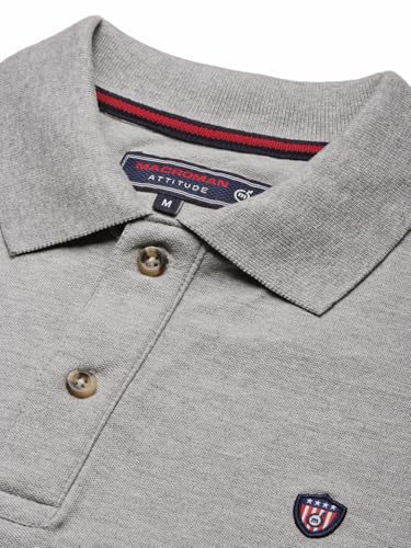Image of Macroman M-Series Fashion Half Sleeve Polo Core Casual T-Shirt for Men, Cotton Blend, Pack of 1