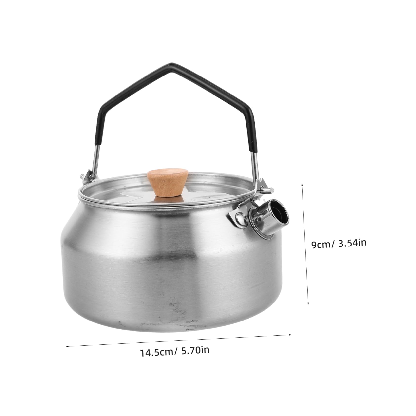 ifundom Camping Tea Kettle: 1l Stainless Pot Campfire Camp Teapot Travel Tea Kettle For Hiking Picnic Travel Outdoor Cooking Backpacking