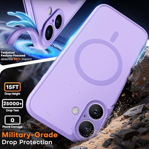 Coque iPhone 17 violet clair TAURI compatible MagSafe avec protection d'objectif photo intégrée - 4