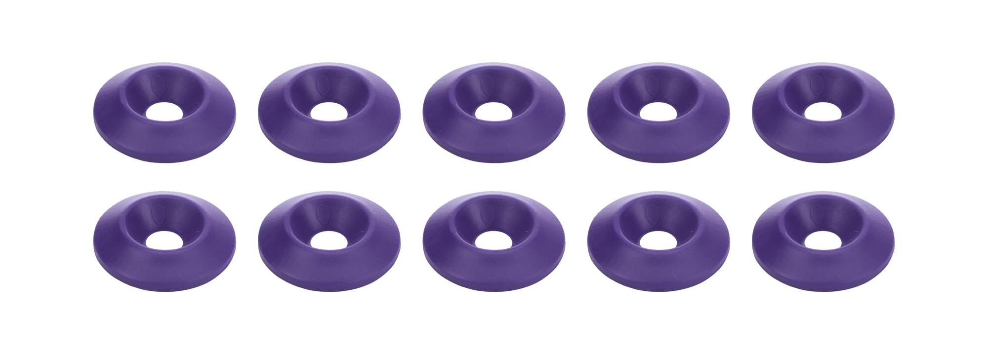 Allstar Performance ALL18697 Countersunk Washer - 0.25 in ID - 1 in OD - Plastic - Purple - Set of 10