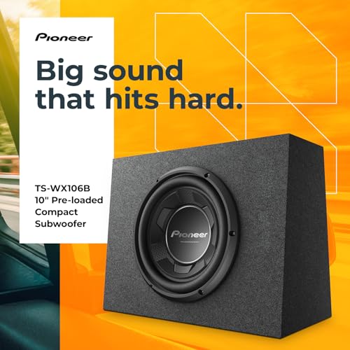image for PIONEER TS-WX106B 10” Speakers – 1100W Max, Pre-Loaded, Easy Insta