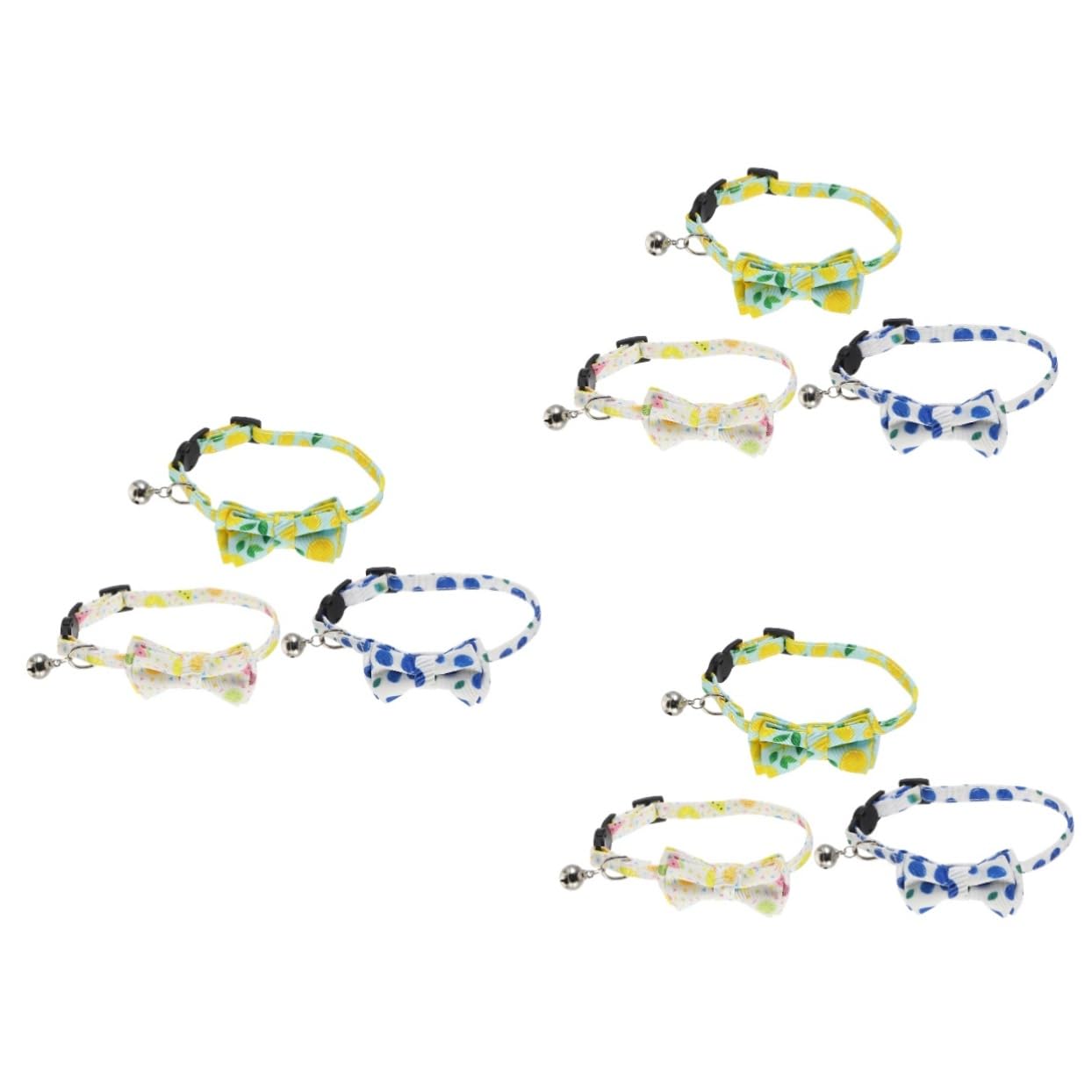 DOITOOL 9pezzi Collare Per Gatti Con Campanello e Fiori Di Accessori Estivi Per Animali Domestici Stile Unico e Funzionalità Pratica