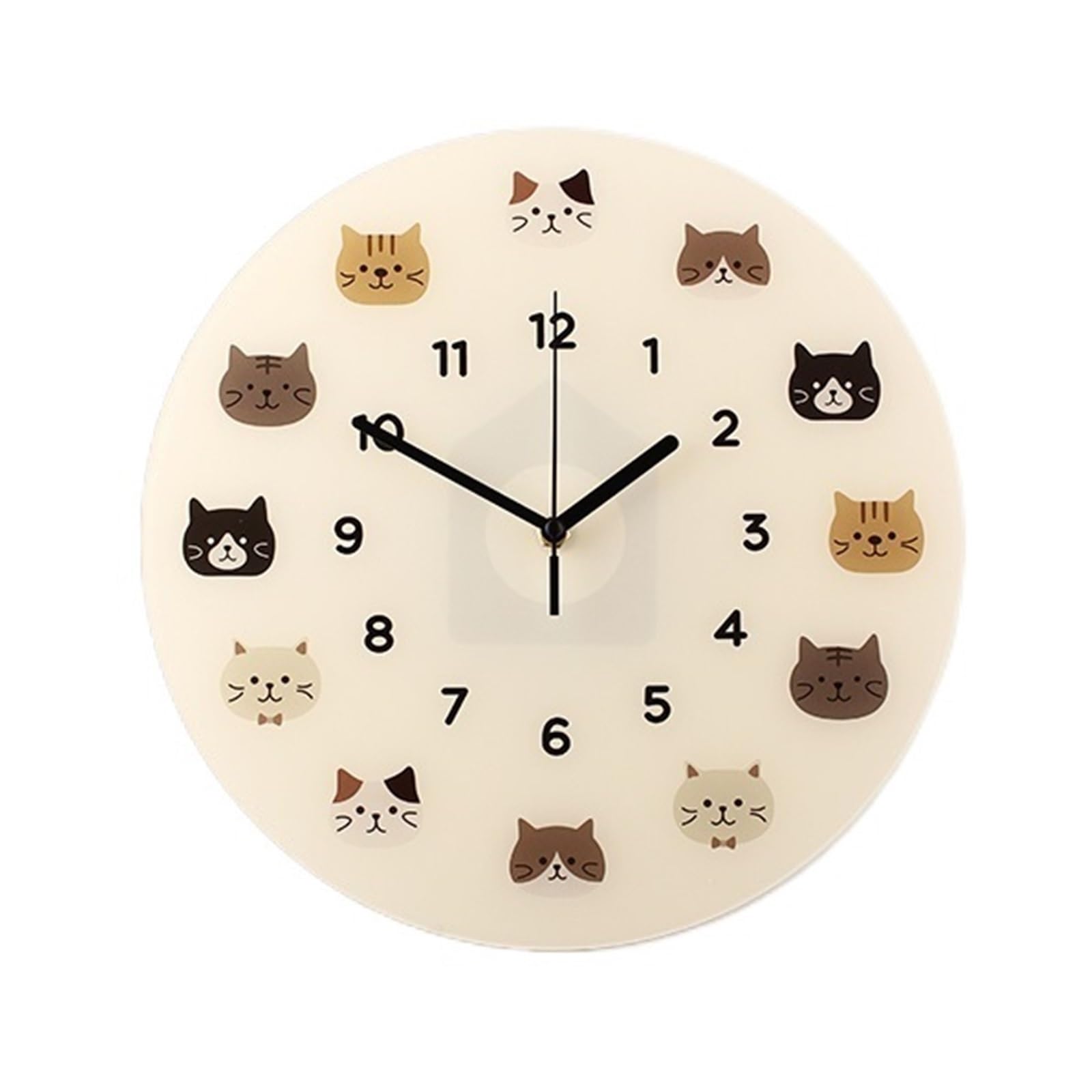 DFHS46JK Wall Decor Cute Cat Wall Clock Silent Movement Quartz For Home Use for living room decor(Large)