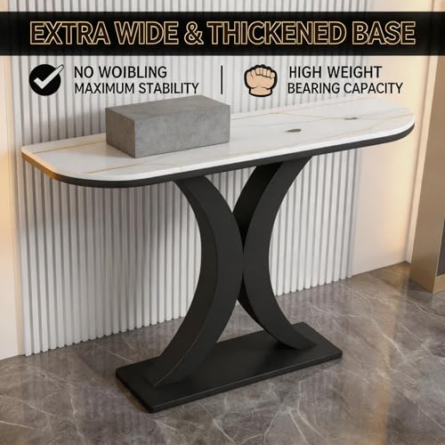 Mesa consola de mármol compacta para solucionar pasillos vacíos y sosos 4
