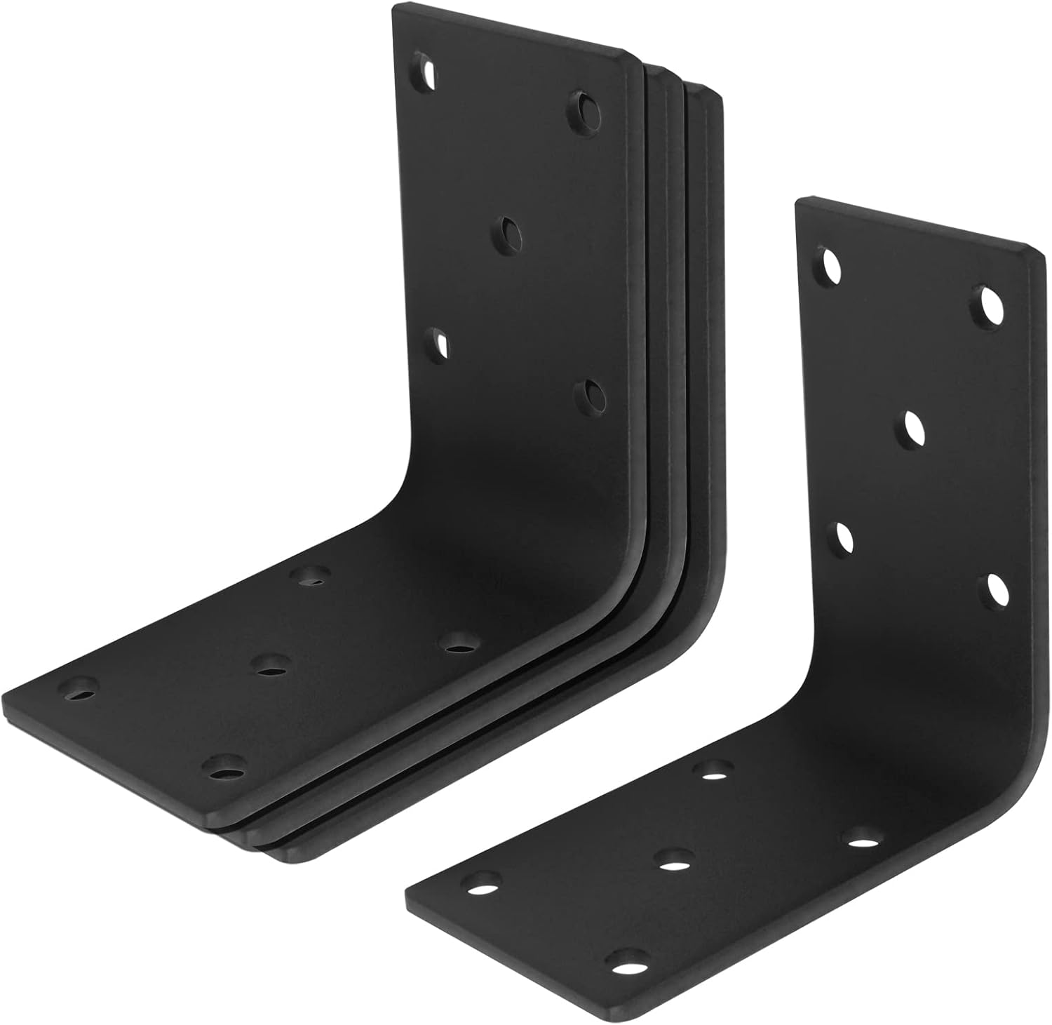 Amazon.com: 4 PCS 4⅜ Inches Black Steel L Angle Bracket, Heavy Duty ...
