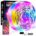 FONEWE Led Lights for Bedroom 100 ft LED Strip Lights Bluetooth Music Sync Led Lights with APP Control RGB Color Changing Led Light Strip for Room Decor Christmas Strip Lights