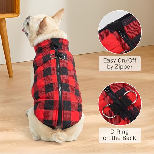 Image of SCENEREAL Dog Winter Coat with Built-in Harness for Small & Medium Dogs