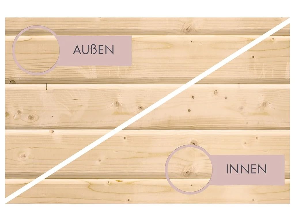 Yalda, Braun, 158x158x207 cm, Massivholzsauna, Eckdesign, 9 kW Ofen, externe Steuerung, inklusive Liegen, SPARSET Set, 0 x 0 x 0 cm