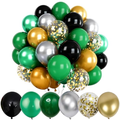Ballons dorés et noirs pour fête de remise de diplôme et réception de mariage