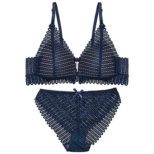 Set di Lingerie Sexy da Donna Set di Reggiseni di Pizzo per Donna, Reggiseno di Bralette con Cinturino in Pizzo e Set di Biancheria Intima Push-up