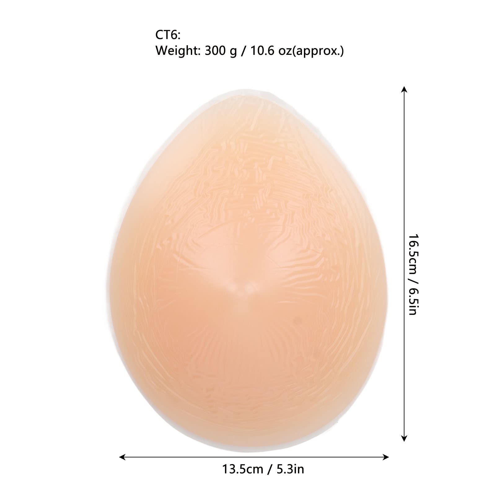 Reggiseno per Protesi per Mastectomia Utile Forma del Seno in Silicone Morbido per Crossdresser (300 grammi)