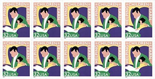 HELPING CHILDREN LEARN ~ TEACHERS ~ MENTORS ~ TUTORS ~ GUIDES ~ COUNSELORS #3125 Block of 10 x 32¢ US Postage Stamps