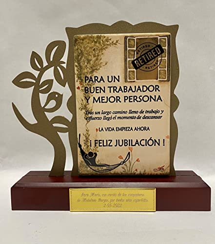 Regalo para jubilación original PERSONALIZADO figura con dedicatoria jubilado jubilada Cover