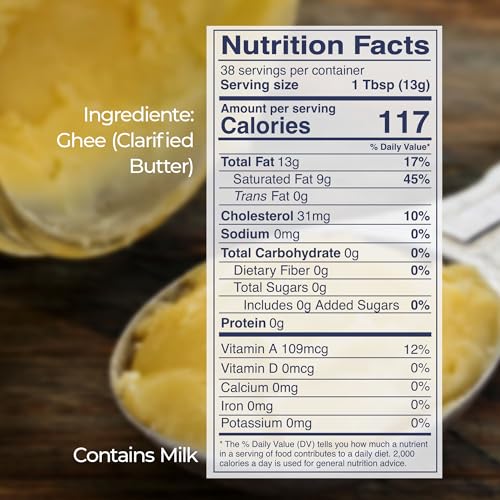 Kevala Grass Fed Ghee Clarified Butter Bundle, 17.6 oz + 2 lb | Lactose & Casein Free | High Smoke Point Cooking Oil & Butter Alternative | Keto, Gluten Free, Non-GMO image 4