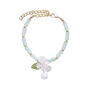 Cat Jewelry Necklace Ultralight Pet with Adjustable Extension Chain Lobster Clasp Allergy Collar for Dress-up Photography Prop Accessories
