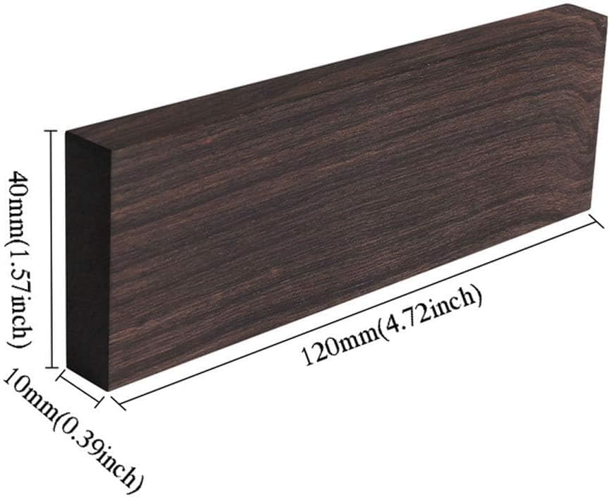 Tzong 2Pcs Black Ebony Lumber Wood Timber Handle Plate for Music Instruments DIY Tools 3/8"x1.5"x5"