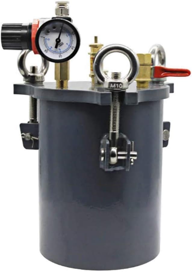 1L-20L New Carbon Steel High Pressure Pot Glue Dispenser Machines w/Safety Valve Air Pressure Gauge Full Set Kits for Various Glues Paints Medical Supplies Storage