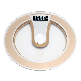 Scales for Body Weight, Digital LCD Electric Body Weight Scale, 0.2-180kg Weighing Range, Kilograms, Pounds, Catty, Three Unit Conversion FunctionsGold