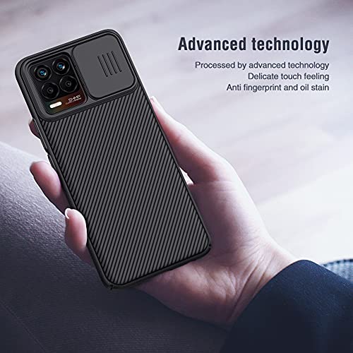 Image of Nillkin Case for Oppo Realme Real Me 8 / Realme 8 Pro (6.4 inch Inch) CamShield Slider Camera Close & Open Case Protect Black Color PC Finish