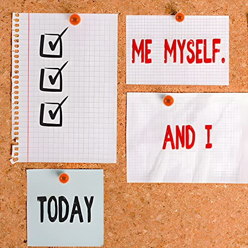 Vapker Orange Map Tacks 150Pcs Large Size Pins 0.37Inch (9.5Mm) Round Head Push Pins Steel Point With Transparent Plastic Round Head Map Thumb Tacks For Pictures, Posters, Documents #TOP4