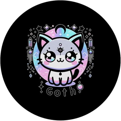 Miniatura 3 de Kawaii Pastel Cat Ouija Creepy Occult Aesthetic PopSockets Standard PopGrip