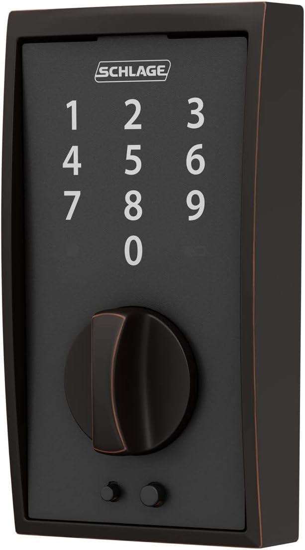Flash Deals - 70% OFF Schlage BE375 CEN 716 Touch Century Deadbolt Electronic Keyless Entry Lock, Aged Bronze