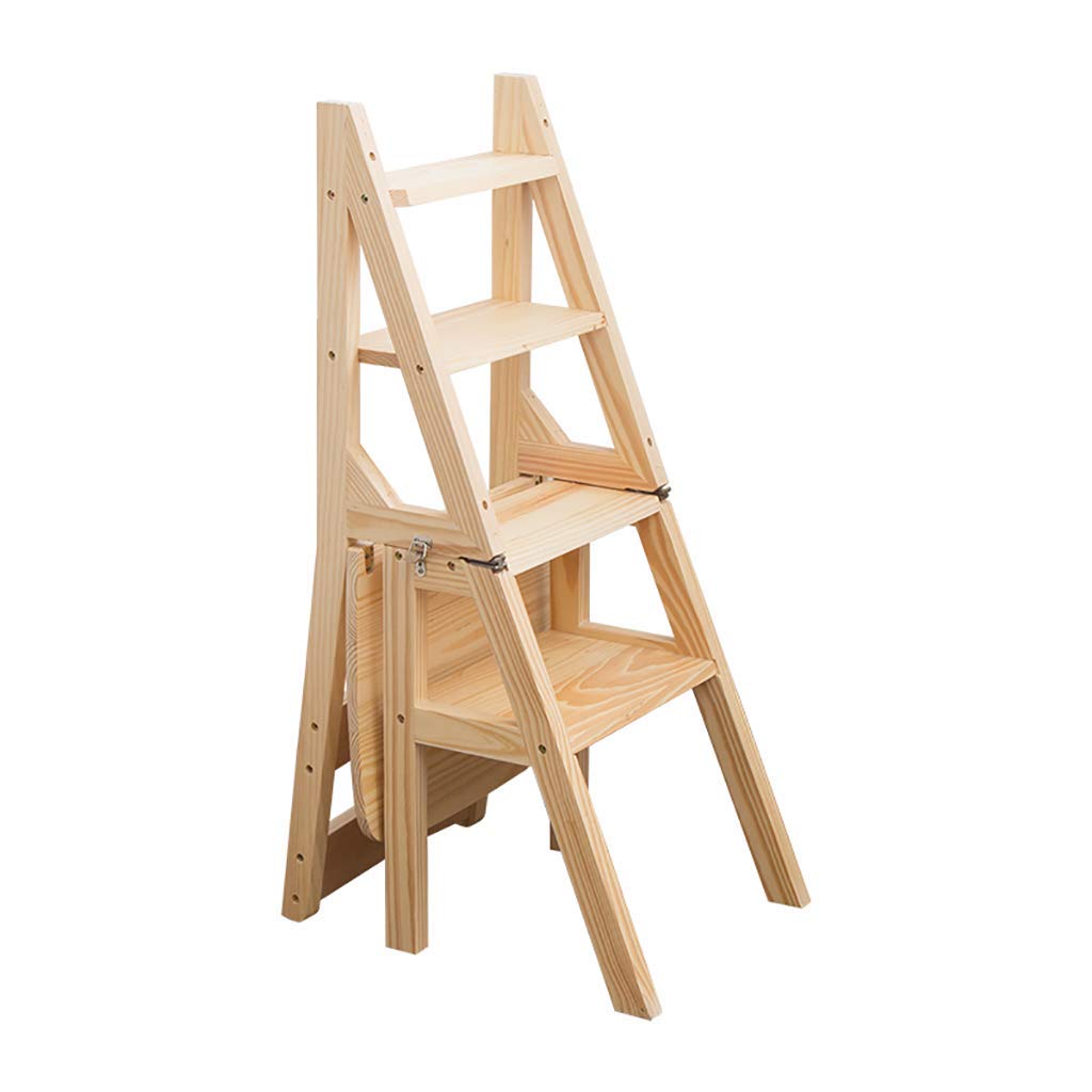 Escabeau tabouret intérieur bois pliable pour gagner de la place