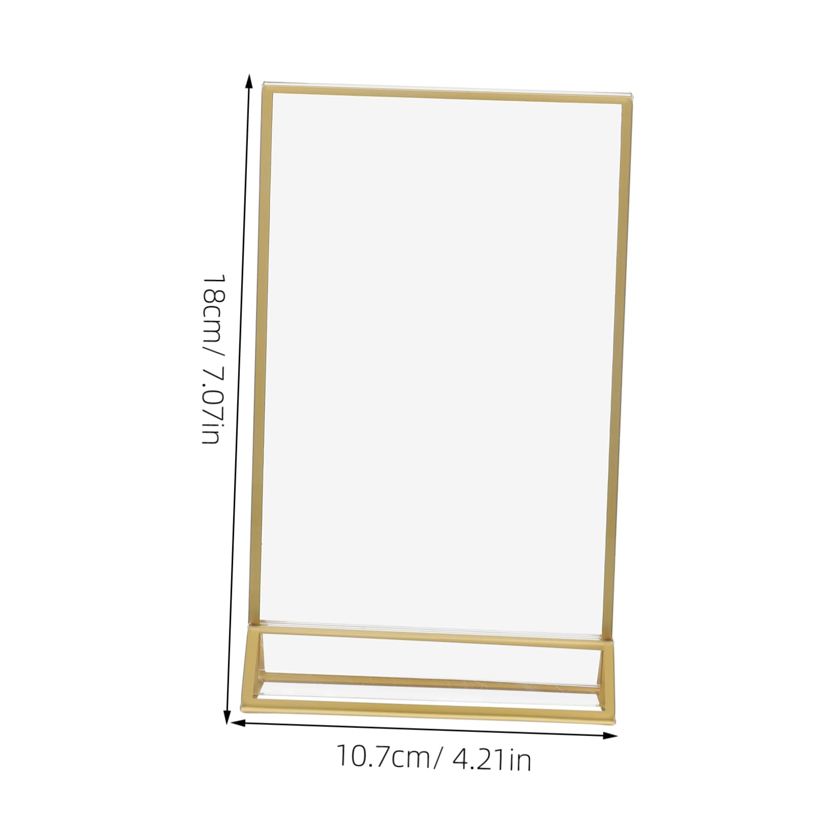 FUNOMOCYA 6pcs Brand The Menu Signs Display Stand Wedding Signage Display Shelf Picture Frame Holder Stand Sign Holder Stand Sign Holders Menu Stand Gold Picture Frame Golden Acrylic